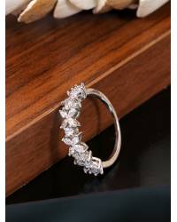 Buy Online Crunchy Fashion Earring Jewelry Crunchy Fashion Elegant Silver-Plated AD American Diamond Studded Bracelet CFB0501 Jewellery CFB0501