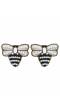 Crunchy Fashion Handcraft White & Black Butterfly Earrings CFE1631