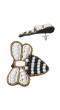 Crunchy Fashion Handcraft White & Black Butterfly Earrings CFE1631