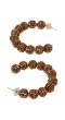 Crunchy Fashion Designer Gold-Plated Brown  Balls Big Hoop Earrings CFE1672