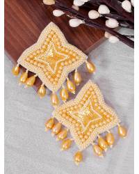 Buy Online Royal Bling Earring Jewelry Gold-Plated Crystal and Pearl Yellow Jhumka Earrings For Women/Girl's  Jewellery RAE1211