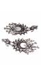 oxidised Silver Plated Beautiful Drop Designer Mirror Dangler Earrings CFE1706
