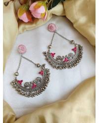 Buy Online Crunchy Fashion Earring Jewelry Purple Meenakari Lotus Jhumka Earrings for Women Jewellery RAE1149