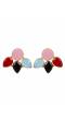 Crunchy Fashion Multicolor Gold-Plated Floral Pearl Studs Dangler Earrings CFE1771