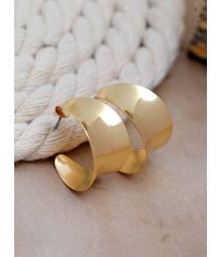 Crunchy Fashion Gold-Toned Contemporary Hoop Earrings CFE1780