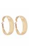 Crunchy Fashion Adjustable Gold Tone Round Thick Hoop Earrings CFE1783