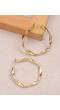 Crunchy Fashion Gold- Toned Classic Half Hoop Earrings 