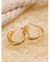 Buy Online Crunchy Fashion Earring Jewelry Crunchy Fashion Gold-Plated Imitattion Pearl & Grey Kundan Earring With Maang Tika RAE1986 Jewellery RAE1986