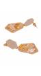 Crunchy Fashion Golden Elegant Druzy Light Brown Dangler Earrings CFE1806