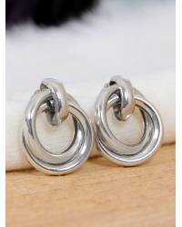 Buy Online Crunchy Fashion Earring Jewelry Crunchy Fashion Floral Golden Studd Earrings CFE0779 Jewellery CFE0779