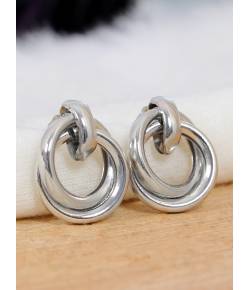 Crunchy Fashion Silver- Tonned Elegant Everstylish Drop & Dangler Earring CFE1811