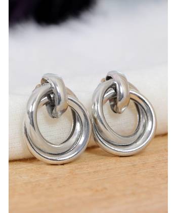 Crunchy Fashion Silver- Tonned Elegant Everstylish Drop & Dangler Earring CFE1811