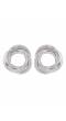 Crunchy Fashion Silver-Plated Twisted Circle Dangle Earrings CFE1814