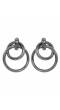 Crunchy Fashion Silver-Plated Encircled Dangler Earring CFE1818
