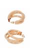 Crunchy Fashion Rose-Gold Studd Hoop Earring CFE1819