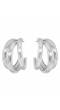 Crunchy Fashion Silver Tonned Studd Hoop Earring CFE1820