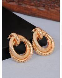 Buy Online Royal Bling Earring Jewelry Crunchy Fashion Gold-Plated Blue Floral Jhumka  Earrings RAE1509 Jewellery RAE1509