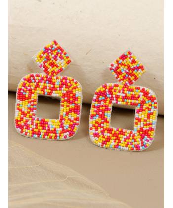 Crunchy Fashion Multicolor Boho Beaded Earrings CFE1829
