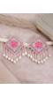 Crunchy Fashion Multicolor Inverted Triangle Handmade Beaded Earrings CFE1837