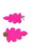 Crunchy Fashion Leaf Shaped Pink  Beaded Drop Earrings CFE1842