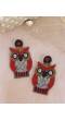 Crunchy Fashion Beaded Owl Earrings CFE1848