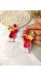 Handmade Multicolor Beaded Fruit Cocktail Earrings for Women/Girls