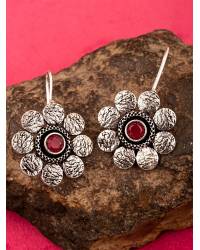 Buy Online Crunchy Fashion Earring Jewelry Blue & White Crystal metal Drop earring Jewellery CMB0139