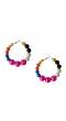 Multicolor Pearl Hoop and Huggie Earrings for Women/Girls