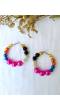 Multicolor Pearl Hoop and Huggie Earrings for Women/Girls