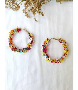 Flower Multicolor Hoops & Huggies Earring For Women/Girl's