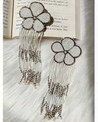 Buy Online Royal Bling Earring Jewelry Crunchy Fashion Beads Studded Contemporary Floral Design Handcrafted Earrings CFE1850 Handmade Beaded Jewellery CFE1850