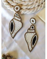 Buy Online Royal Bling Earring Jewelry Peach Heart Beaded Tassel Earrings for Girls/Women Handmade Beaded Jewellery CFE2097