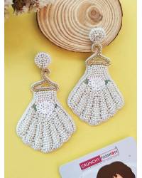 Buy Online Crunchy Fashion Earring Jewelry Yellow Floral Haldi Jewelry Sets for Brides Haldi/Mehndi/Baby Handmade Beaded Jewellery CFS0605