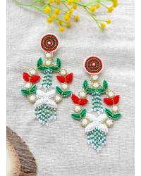 Buy Online Crunchy Fashion Earring Jewelry Multicolor Beaded Tassel Earrings for Girls Handmade Beaded Jewellery CFE2199