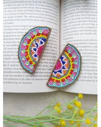 Buy Online Royal Bling Earring Jewelry New Stylish Collection Of Hoops Jhumka Earring Gold Plated- Blue  RAE1267 Jewellery RAE1267