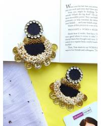 Buy Online Crunchy Fashion Earring Jewelry Crunchy Fashion Handmade Black Banjara Coin Contemporary Necklace  CFN0914 Handmade Beaded Jewellery CFN0914