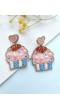 Pink Cupcake Earrings| Quirky Handmade Jewellery for Women & Girls