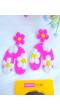 Pink Floral Handmade Beaded Quirky Earrings For Women And Girls