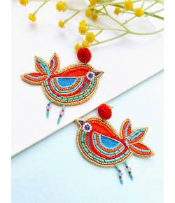Birdie Handmade Beaded Earrings for Women and Girls