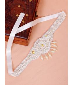 Crunchy Fashion White Trendy Seed Beaded Choker Necklace CFN0904