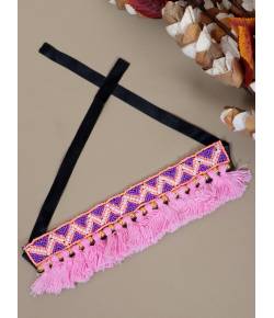 Crunchy Fashion Boho Handmade Pink& Purple  Beaded Necklace CFN0912