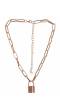 Crunchy Fashion Gold-Plated Trending Lock Inspired Layered  Necklace CFN0926