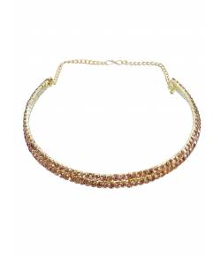 Crunchy Fashion Gold-Tonned Western Neckline Necklace CFN0935