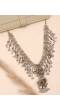 Crunchy Fashion Oxidized Silver Ghungroo Studded Tasselled Layered Necklace CFN0941