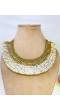 Handmade Gold Sequence Work Choker Necklace for Trendy Women and Girls