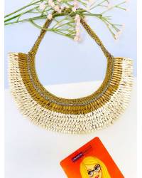 Buy Online Crunchy Fashion Earring Jewelry Blue & Orange Beaded African Necklace Boho Jewelry for Jewellery CFN0975