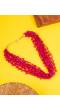 Magenta Pink Multi-Strand Short crochet Necklace for Women &