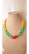 Multicolored Colorblock Beaded Necklace Boho Jewelry for