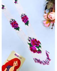 Buy Online Crunchy Fashion Earring Jewelry Pink Crystals Party Necklace Jewellery CFN0434