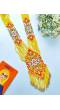 Yellow-Orange Handmade Boho Beaded Long Necklace for Girls & Women